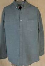 IZOD Brand ~ Men&#39;s Size XXL ~ Long Sleeve ~ Button Up Shirt ~  Cotton ~ Green - £17.54 GBP