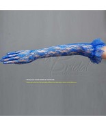 Flower Pattern Women&#39;s Lace Gloves with elastic Ruffle 12BL-Various Colors - $19.99