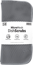 S&amp;T INC. Mesh Dish Scrubber, Kitchen Dish Cloths for Washing Dishes, Grey, 11.5  - £10.10 GBP