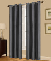 Charcoal Grey 2 Panels Adaam 100%Blackout Window Curtain Room Darkeningguarantee - £33.77 GBP