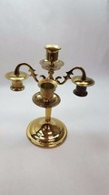 BRASS Candelabra 5 ARM Candlestick Vintage GREAT &quot;M&quot; Stamped on Bottom - £36.58 GBP