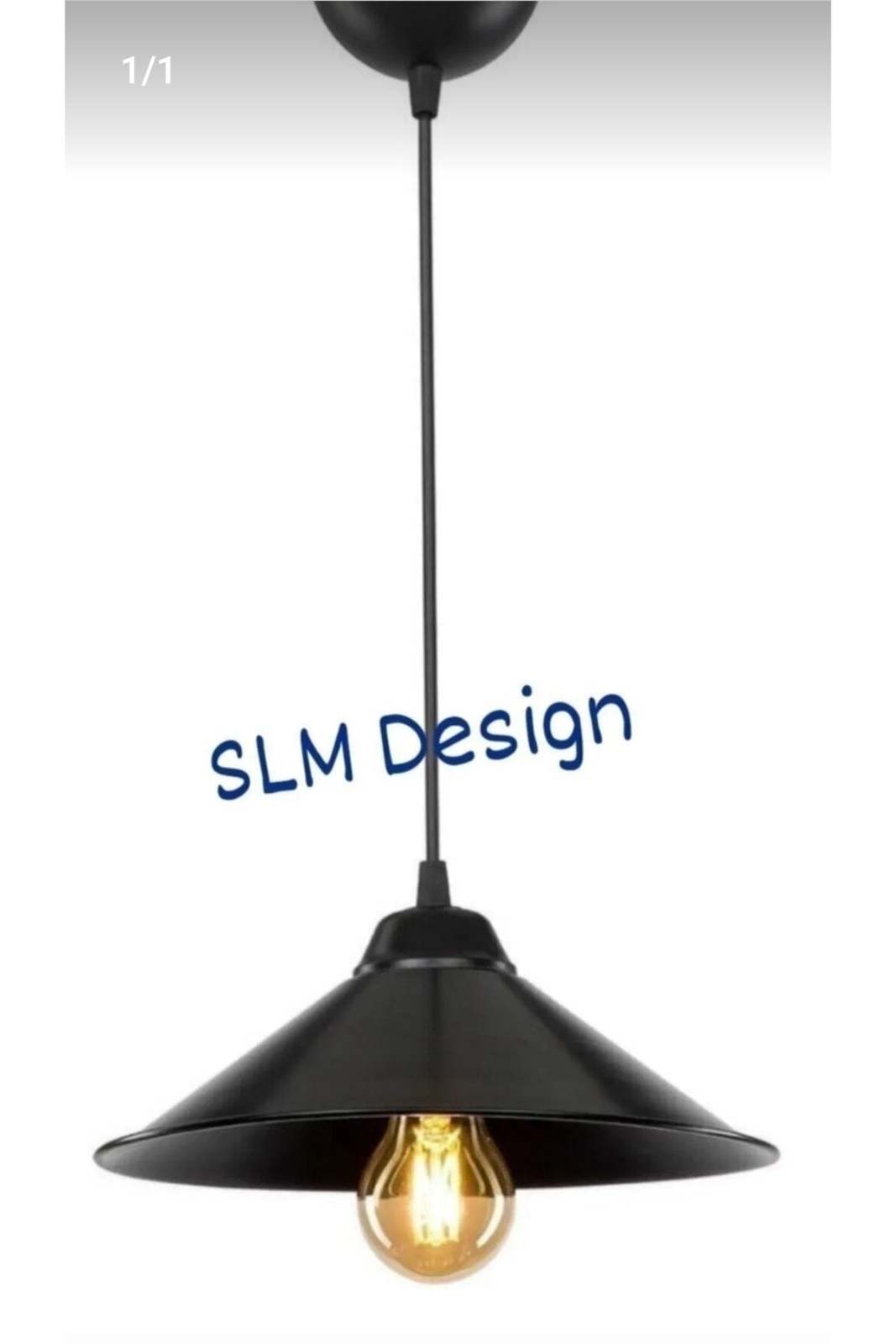 Gold Single Black Pendant Lamp Chandelier - $6.00