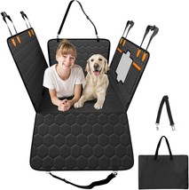 Back Seat Extender, Dog Car Seat Cover For Back Seat Bed With Mesh Window And St - £63.31 GBP