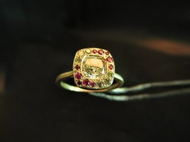 Engagement ring. UNIQUE &amp; Beautiful 14K yellow gold ring with 1.12ct diamonds. U - £2,391.51 GBP