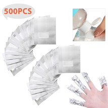 500PCS Aluminium Foil Nail Wrap Art Soak Off Gel Polish Remover Manicure Cleaner - £23.69 GBP