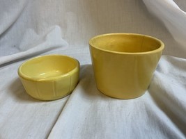 2 Small Yellow Flower Planters - $9.45