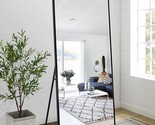 Black Aluminum Alloy Frame Full Body Mirror Standing Mirror Floor Mirror... - $111.97
