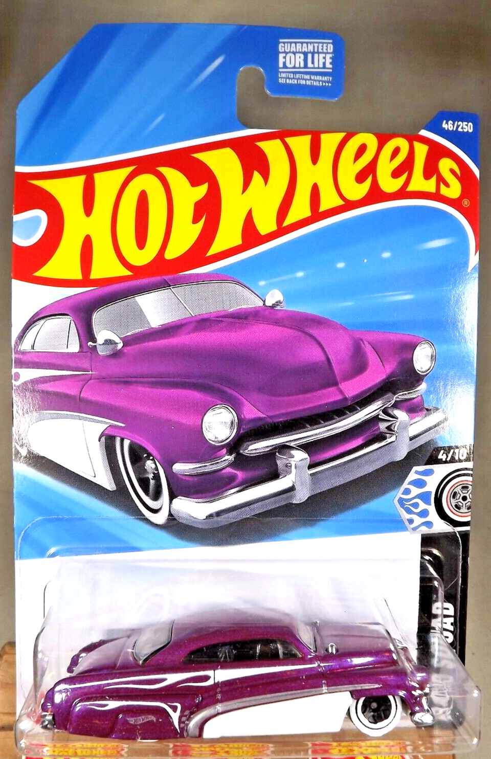 2025 Hot Wheels #46 Rod Squad 4/10 HIROHATA MERC Purple w/White Wall Black 5 Sp