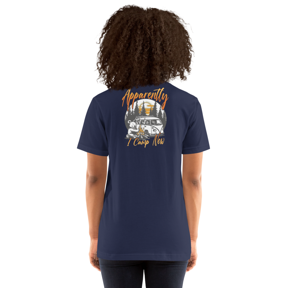 Unisex T-Shirt – Apparently Back Print Navy Item image 6