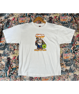 Vintage 90s Y2K White Graphic T Shirt Sz XL Buddha Sun Salutations - £18.44 GBP