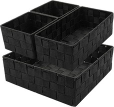 Elong Home Woven Basket, Handmade Small Storage Basket With Durable Meta... - $37.99