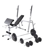 vidaXL Workout Bench with Weight Rack, Barbell and Dumbbell Set 198.4 lb - $15,580.28 MXN