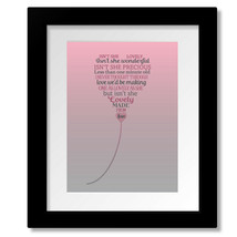 Isn&#39;t She Lovely by Stevie Wonder - Lyric Inspired Music Print Canvas or Plaque - £15.18 GBP+