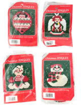 Christmas Plastic Canvas Needlepoint Lot of 4 Kits Angel Snowman Ornamen... - £14.95 GBP