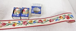 3 Vintage Wallpaper Boarder Colorful Tulip's Trimz 12Ft 1 7/8 inch - $22.28