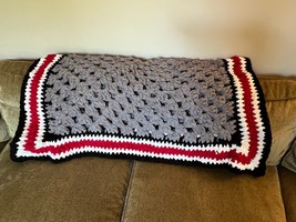 OSU Buckeye Blanket (Hand-Crocheted Ohio State University Throw) - £139.88 GBP