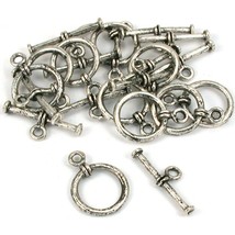 Bali Toggle Clasp Antique Silver Plate 19.5mm Approx 11 - £6.54 GBP