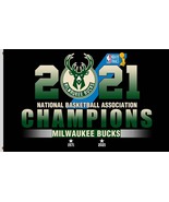 Milwaukee Bucks Basketball Champions 2021 Flag 90x150cm 3x5ft Super Best... - £11.68 GBP