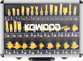 Kowood Router Bit Sets, 35B Pcs., 1/2 Inch T Shape Wood Milling Cutter. - $71.98
