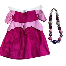 Bitty Baby &quot;Sleeping Beauty&quot; Custom Hand-Made Dress 15&quot; Doll &amp; Girl Necklace - £15.35 GBP