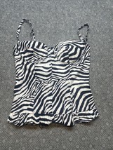 Sele Zebra Print Tankini Top Woman&#39;s Size M Swimsuit Bathing Suit KG - $9.89