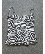 Sele Zebra Print Tankini Top Woman&#39;s Size M Swimsuit Bathing Suit KG - $13.56 CAD