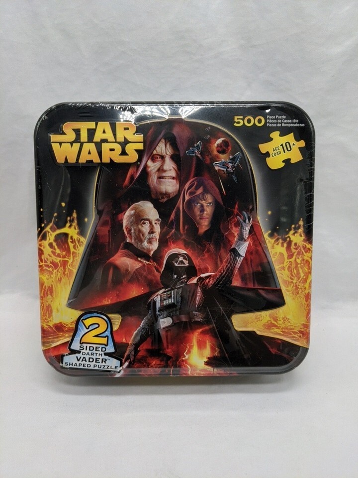 Star Wars 2 Sided Darth Vader Shaped Puzzle Sealed - $12.46