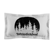 Forest Scenery Soft Microfiber Pillow Sham, Black and White Wanderlust Nature Sc - £26.34 GBP+