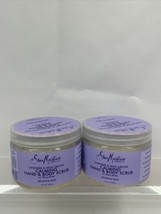 (2) Shea Moisture Lavender &amp; Wild Orchid Hand &amp; Body Scrub Sensitive 12oz - £10.30 GBP