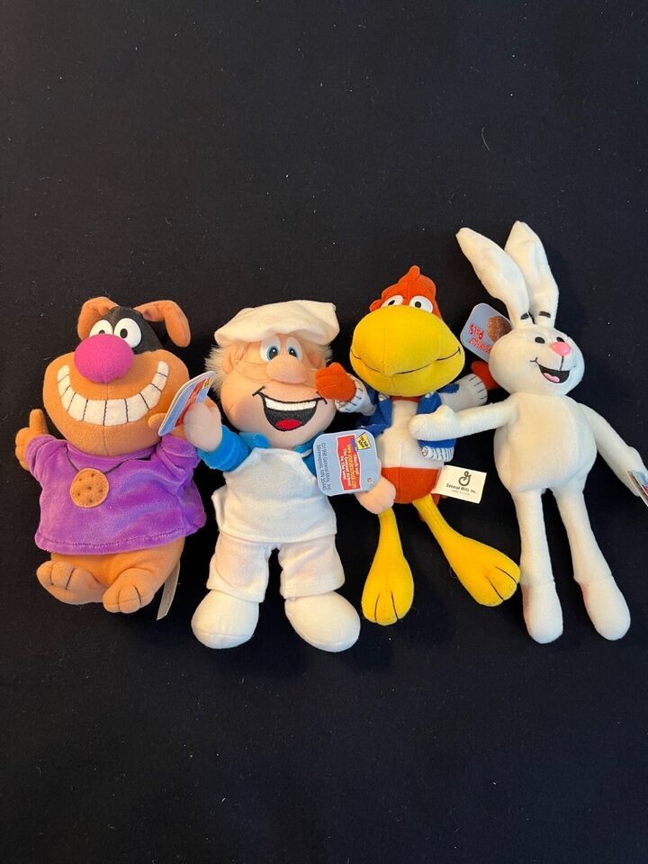 General Mills Cereal 1998 Breakfast Pals Plush Dolls Lot of 4 - NEW WITH TAGS - $9.99