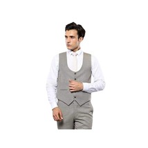 Men 3pc European Vested Suit WESSI by J.VALINTIN Extra Slim Fit JV45 Beige Brown image 6
