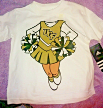 Ncaa Adidas Ucf Golden Knights Cheerleader 4T Toddler T-SHIRT New - $12.97