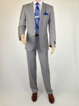 Men&#39;s Soft Wool Cashmere Light Gray Business Suit Giorgio Cosani 900-03 ... - £179.85 GBP