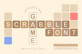Scrabble Game Font - $15.00