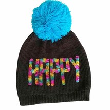 Betsey Johnson x Trolls Happy Black Sequined Beanie NWOT - £18.41 GBP