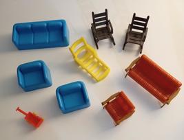 Vintage Doll Furniture Arco Lot unbranded Dollhouse Furniture Pretend Play Toys - £9.83 GBP