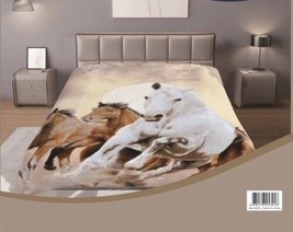 Horse Brown Color Number One Plush Blanket Softy And Warm King Size - £50.63 GBP