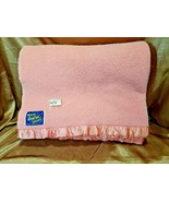 Vintage Witney Buybye&#39; Brand Blankets Pink Satin Trimmed 80 x 96 in Wool... - £110.64 GBP