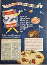 1948 Print Ad Swift&#39;ning Swift&#39;s Bland Lard Superb Lemon Posy Pie Recipe  - $17.65