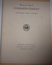 Vintage 92nd Commencement Michigan State College Program 1950 - $5.99