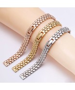 8mm Women&#39;s Stainless Steel Metal Premium Silver/Gold/Black Watch Bracel... - $52.53 CAD