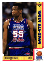 1992 Upper Deck Dikembe Mutombo West All-Star Basketball Card NBA - £1.18 GBP