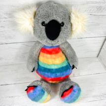 FAO Schwarz Pride 18 In Koala Bear Stuffed Plush Toy Rainbow Gold Glitter Shiny - $29.99