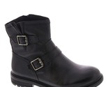 Women&#39;s Sofft Lalana Black Leather Ankle Buckle Zipper Boots Size 11 - £39.77 GBP
