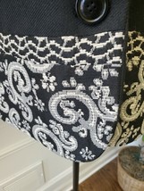 Coldwater Creek Jacquard Blazer Black W white Gray/White  Embroidery 14P - £31.45 GBP