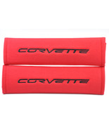 2 pieces (1 PAIR) Chevy Corvette Embroidery Seat Belt Cover Pads (Black ... - £13.36 GBP