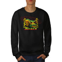 Wellcoda Jamaica Rasta Mens Sweatshirt, Carribean Casual Pullover Jumper - £24.11 GBP+