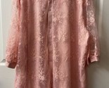 Fly Curvy Button Up Tunic Dressy Blouse Womens Plus Size 4X Pink Lace Fr... - $23.64