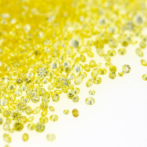 Natural Fancy Intense Yellow 0.01 ct to 0.08 ct Round cut Diamonds Parcel Melles - £7,036.31 GBP