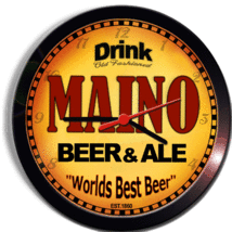MAINO BEER and ALE BREWERY CERVEZA WALL CLOCK - $29.99